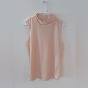 Oiselle Sleeveless Mock Top in Light Pink - size 6